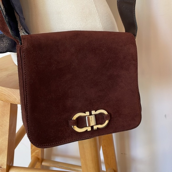 Salvatore Ferragamo Handbags - Salvatore Ferragamo Brown Suede Bag